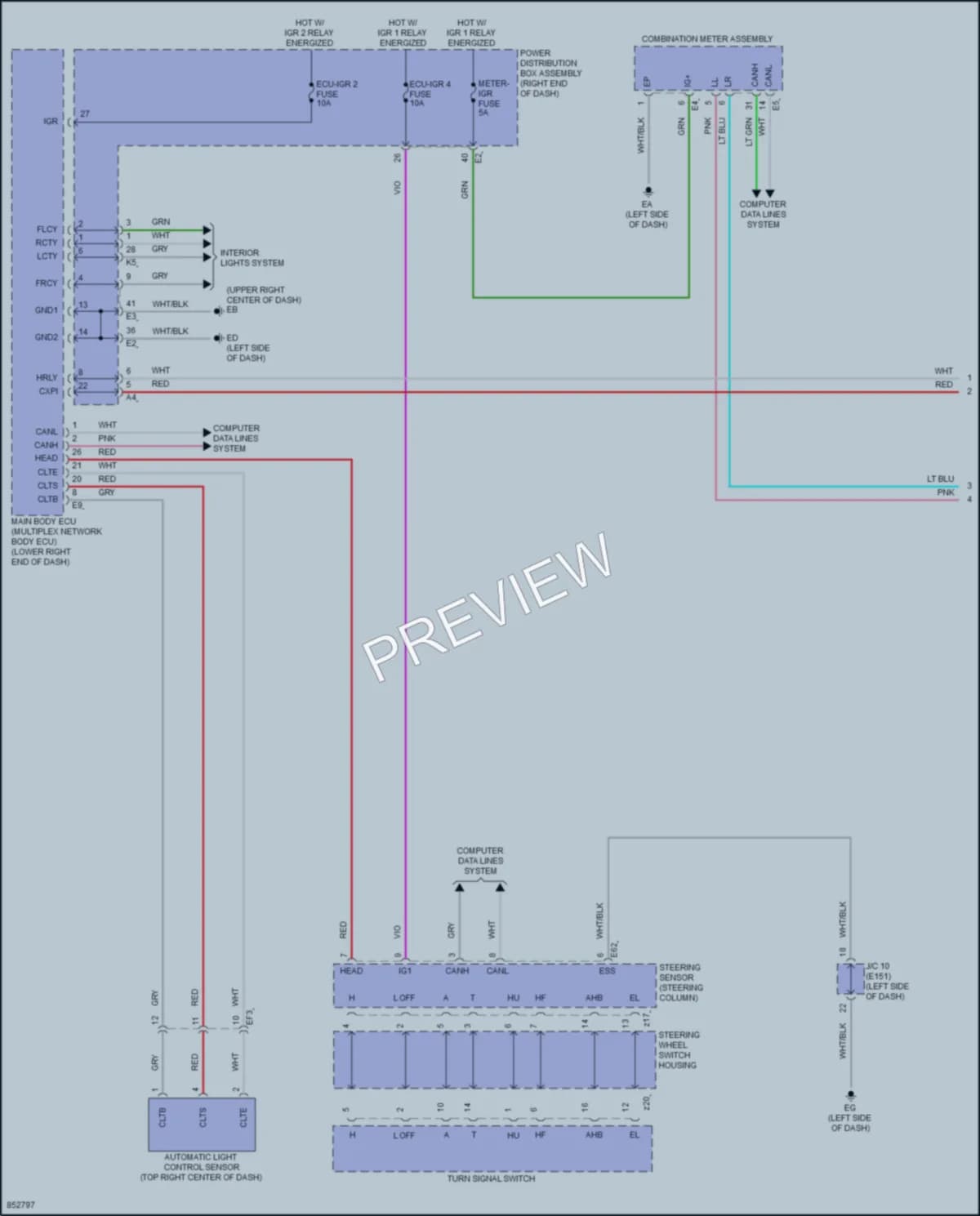 2024 Lexus GX550 Headlights wiring diagram preview