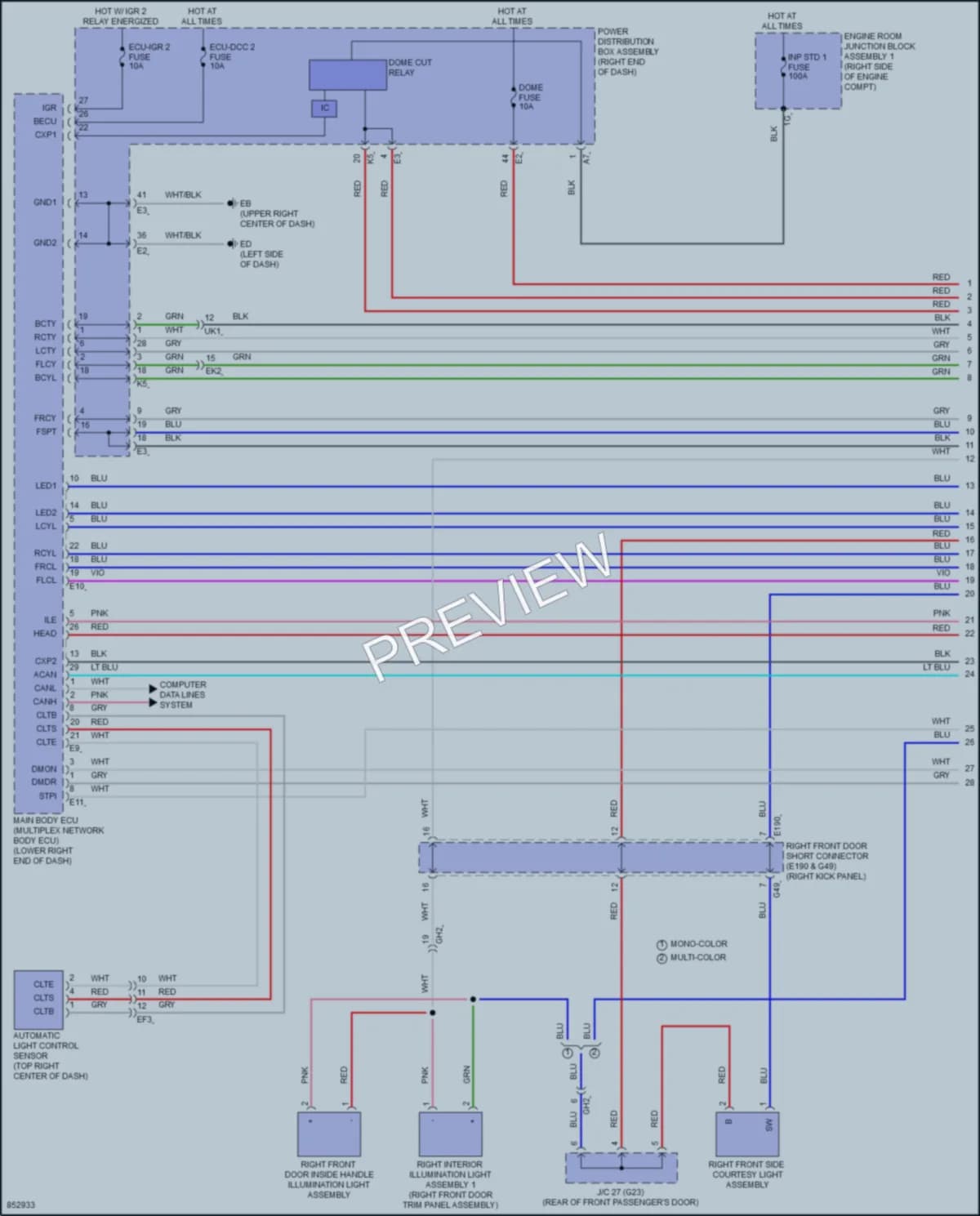 2024 Lexus GX550 Interior Lights wiring diagram preview