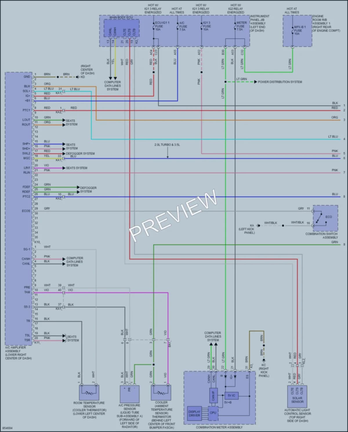 2024 Lexus IS300 Air Conditioning wiring diagram preview