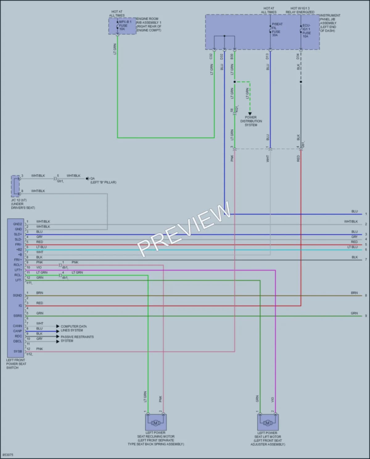 2024 Lexus IS300 Memory Systems wiring diagram preview