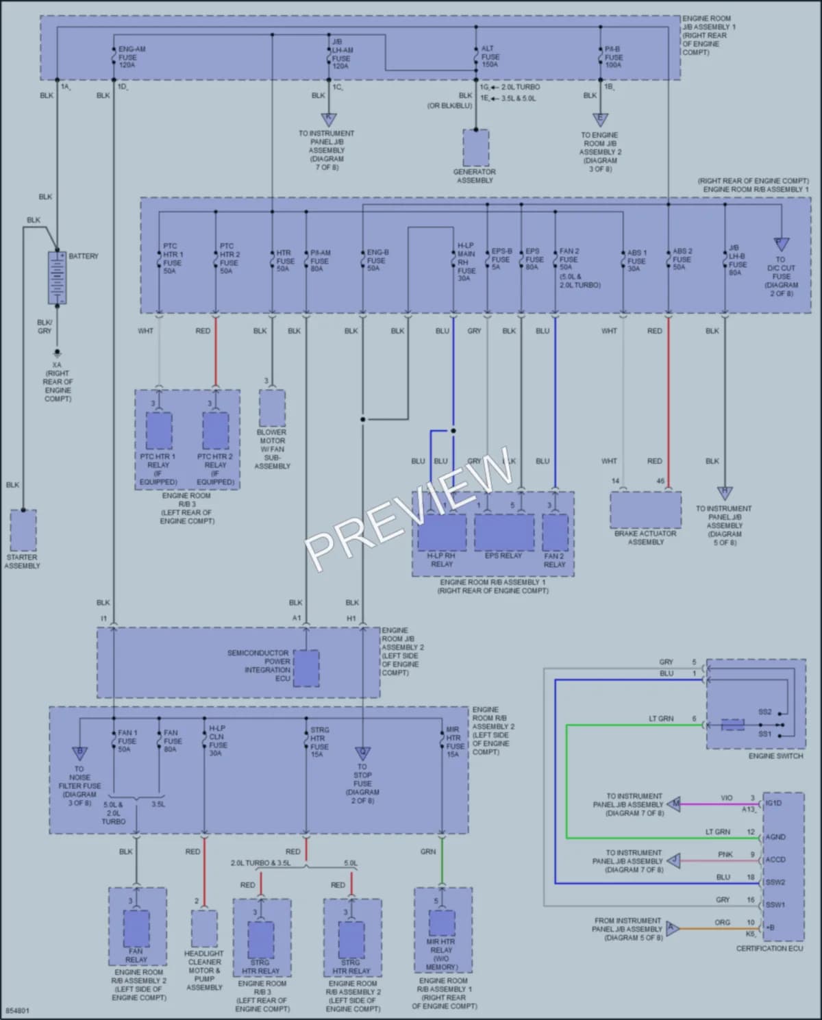 2024 Lexus IS350 Power Distribution wiring diagram preview