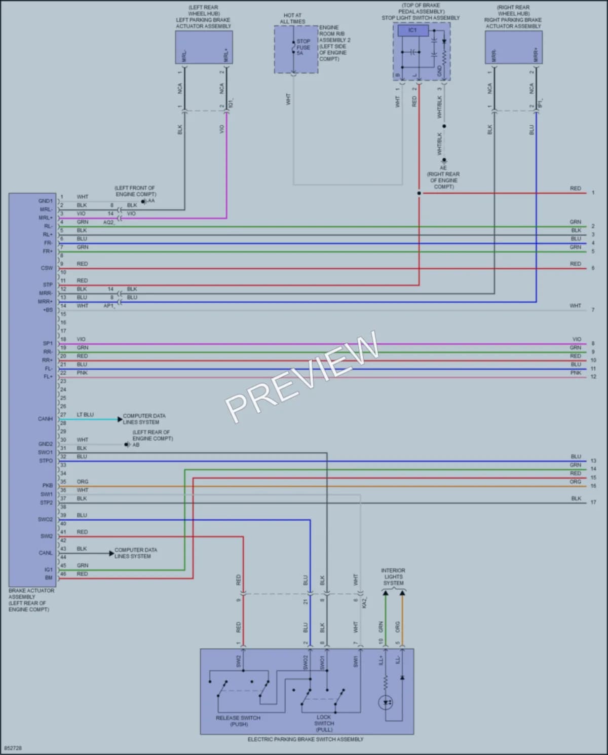2024 Lexus IS500 Anti Lock Brakes wiring diagram preview