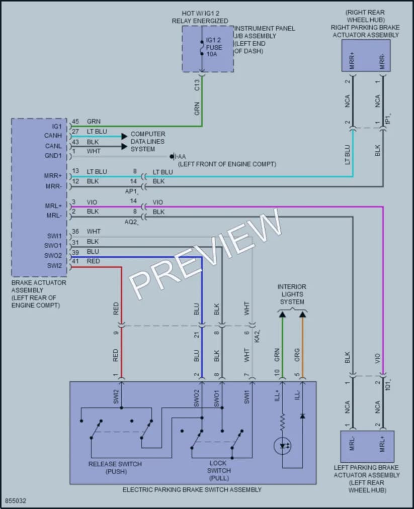 2024 Lexus IS500 Shift Interlock wiring diagram preview