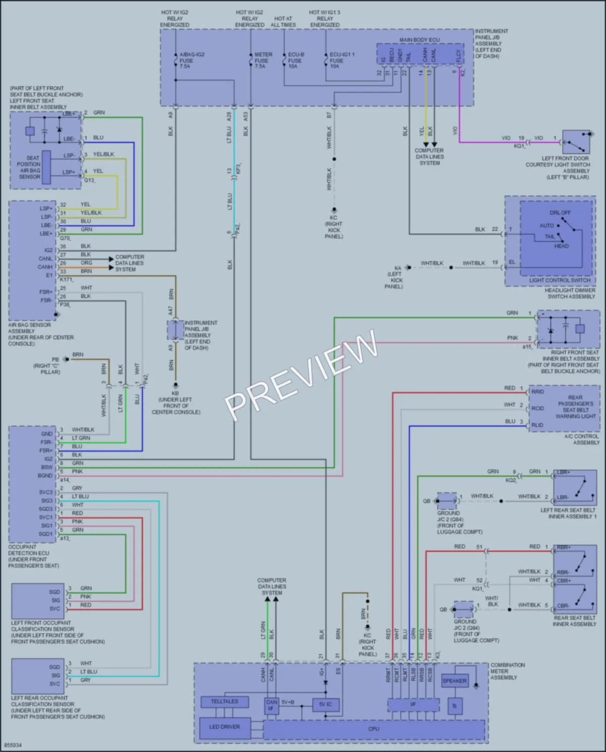 2024 Lexus IS500 Warning Systems wiring diagram preview
