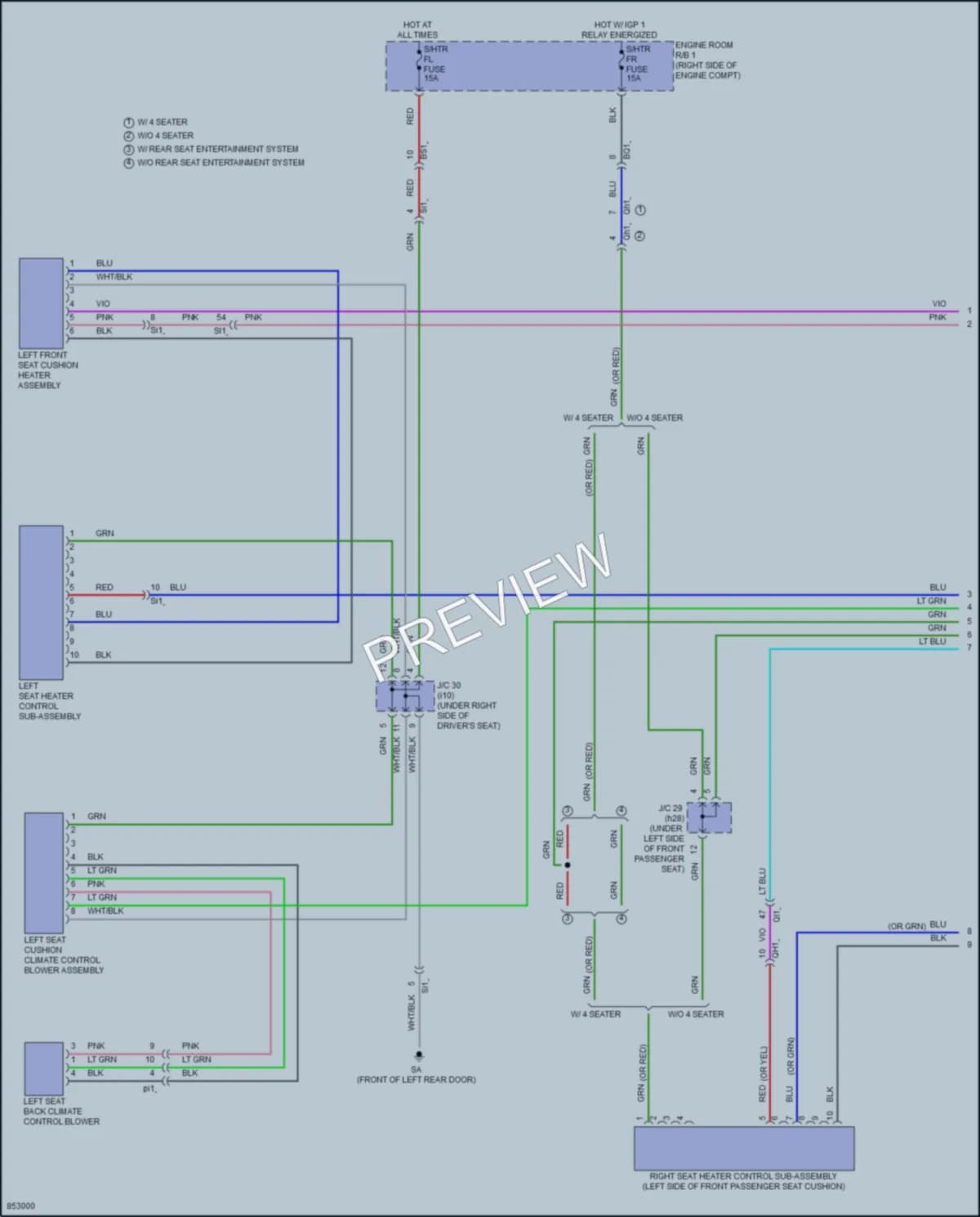 2024 Lexus LX600 Power Seats wiring diagram preview