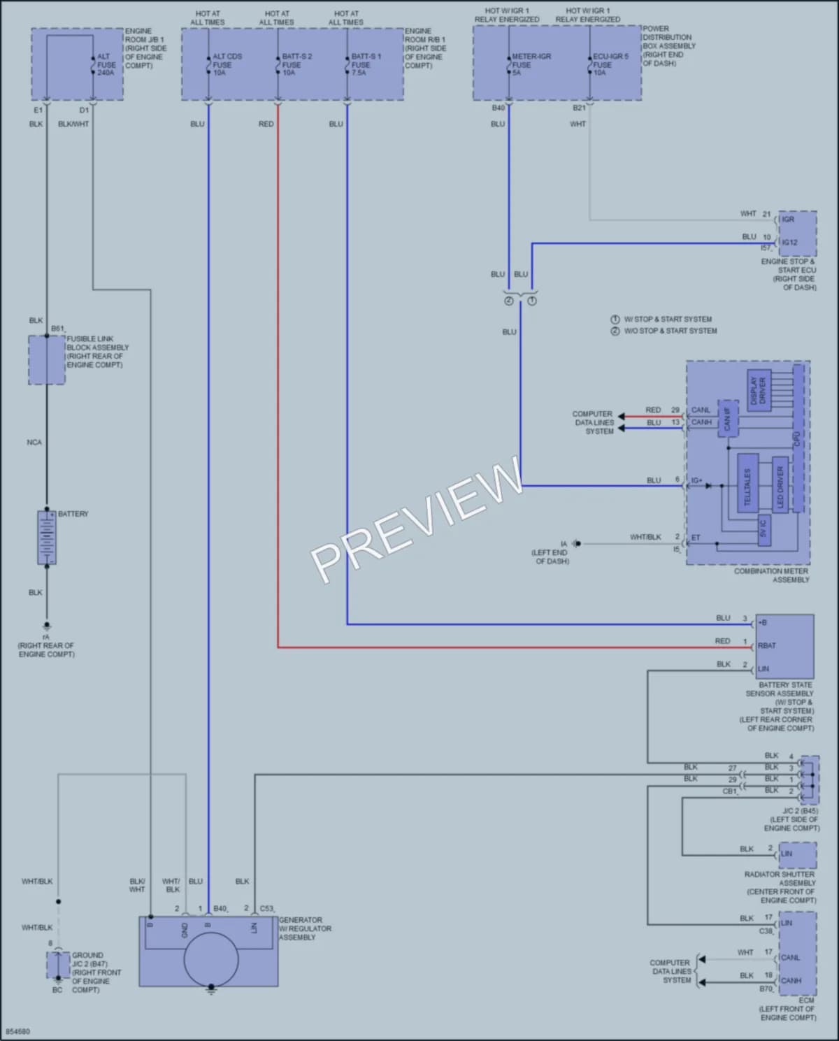 2024 Lexus LX600 Starting Charging wiring diagram preview