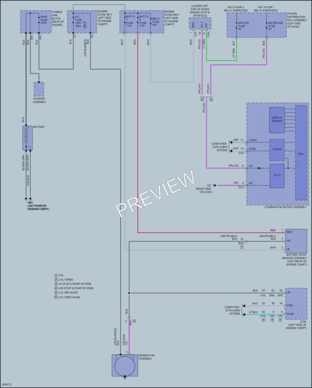2024 Lexus NX250 Starting Charging wiring diagram preview