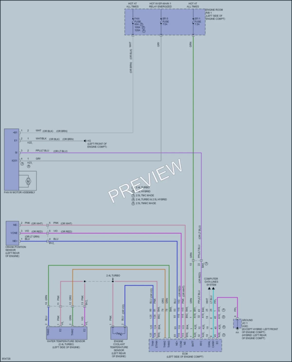 2024 Lexus NX350 Cooling Fan wiring diagram preview
