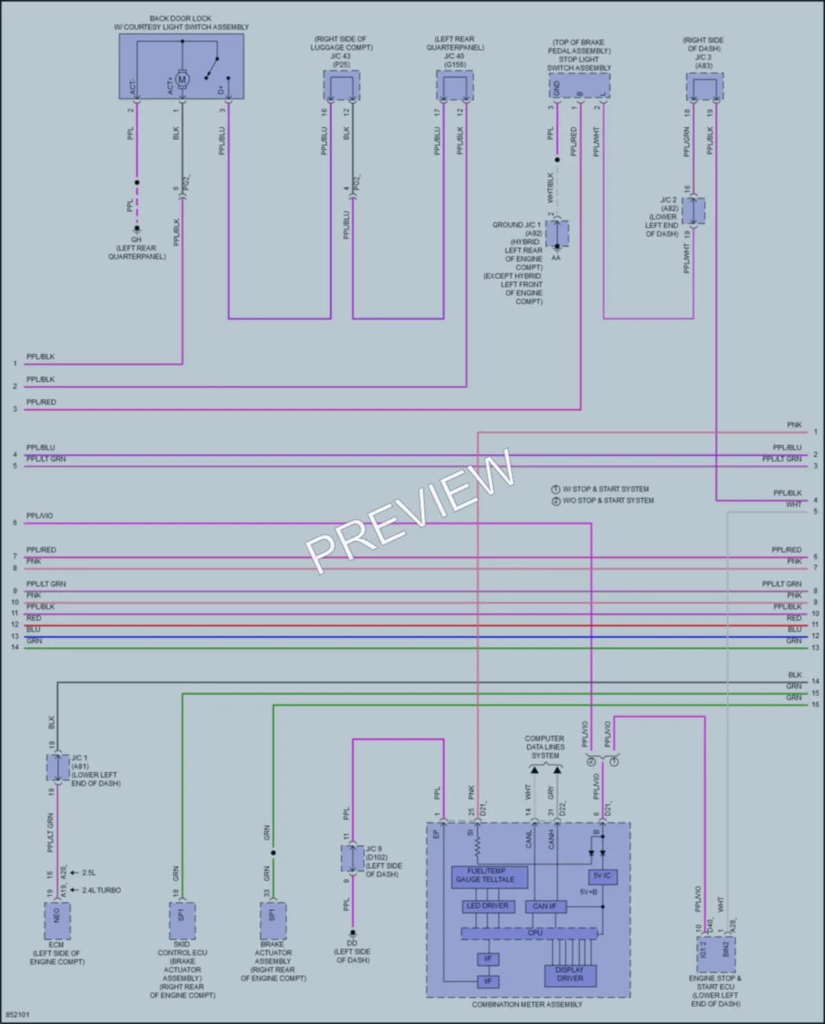 2024 Lexus NX350h Anti Theft wiring diagram preview