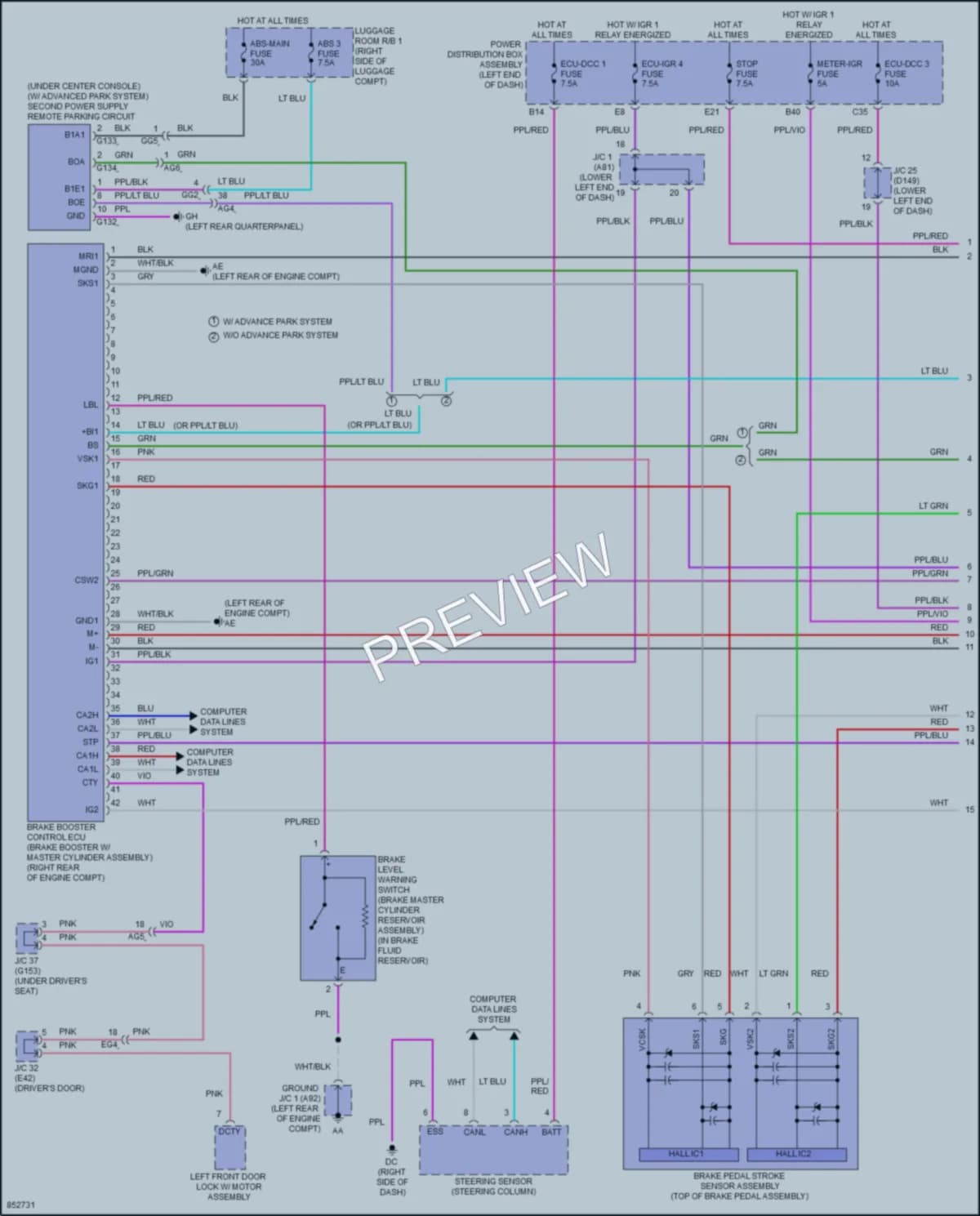 2024 Lexus NX450h Anti Lock Brakes wiring diagram preview