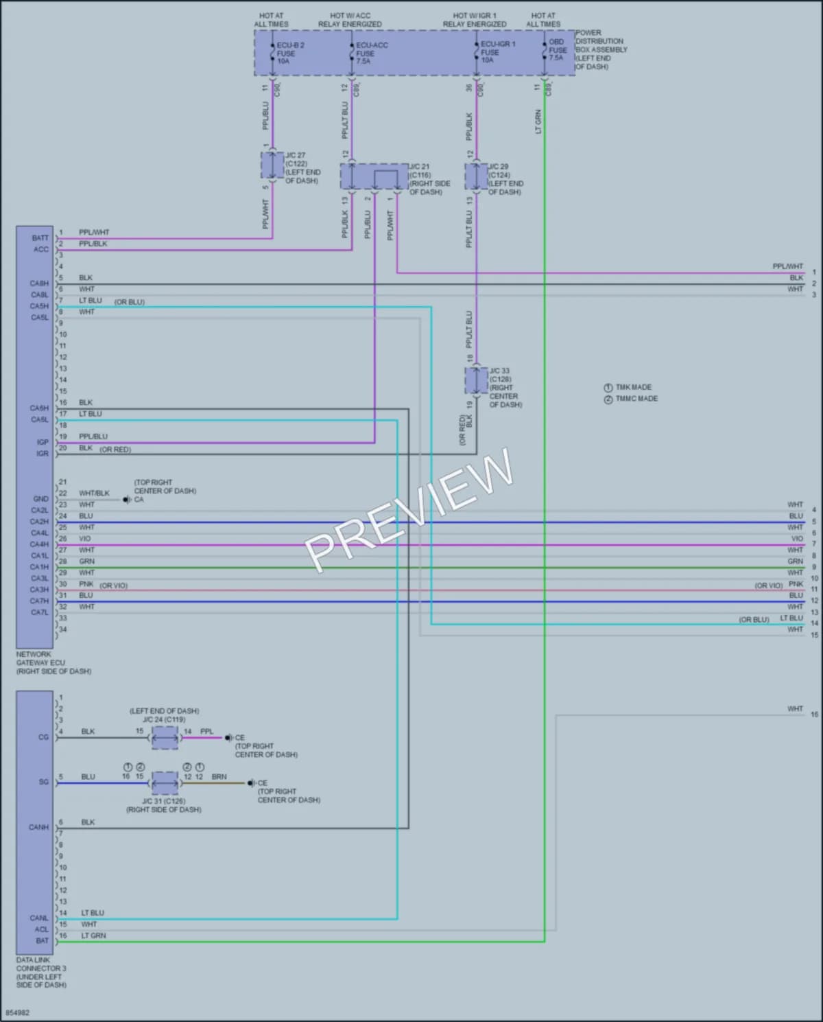 2024 Lexus RX350 Computer Data Lines wiring diagram preview
