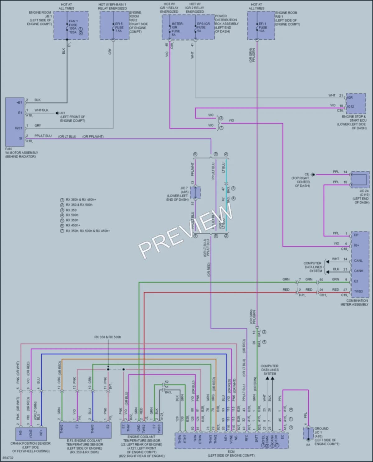 2024 Lexus RX350 Cooling Fan wiring diagram preview
