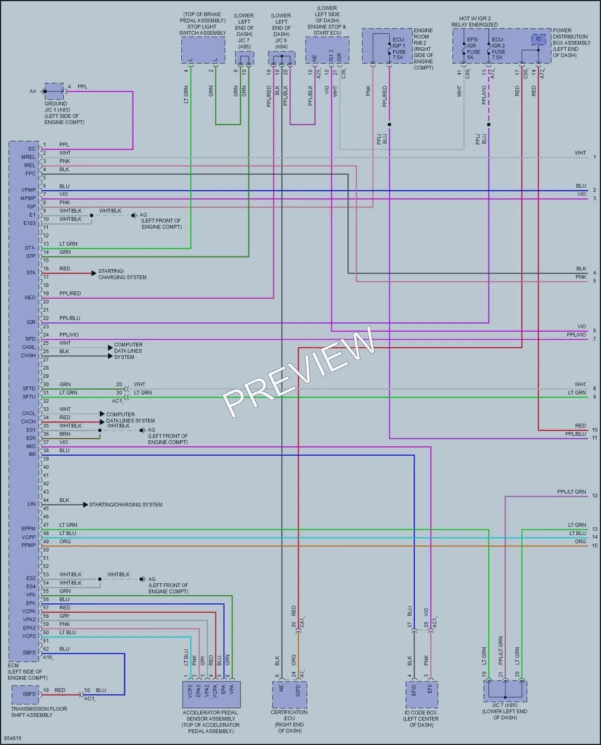 2024 Lexus RX350 Engine Performance wiring diagram preview