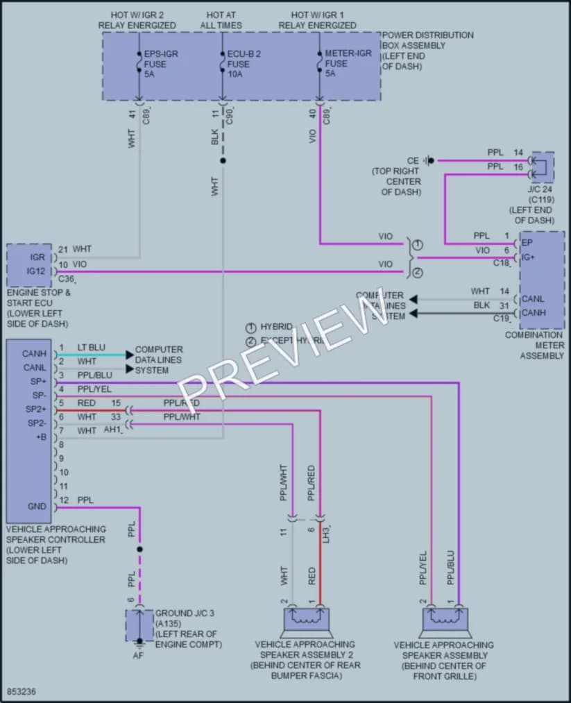 2024 Lexus RX500h Active Bodyworks wiring diagram preview