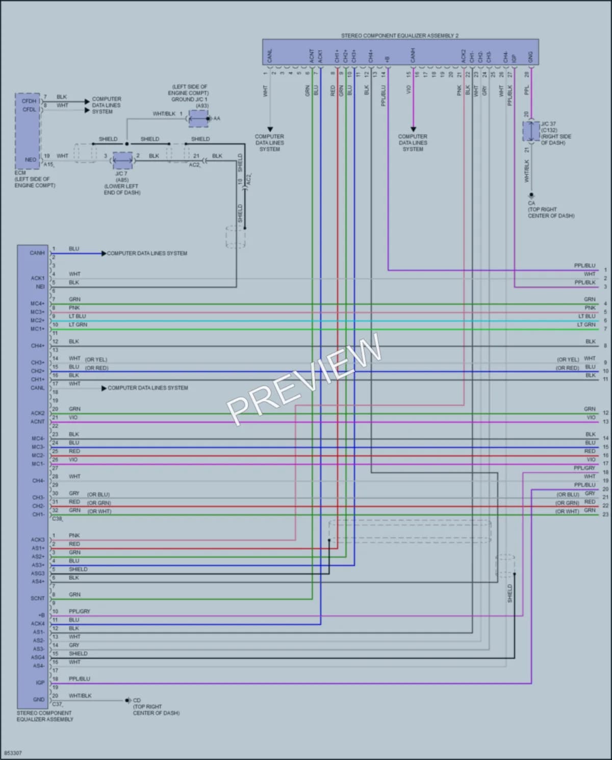 2024 Lexus RX500h Radio wiring diagram preview