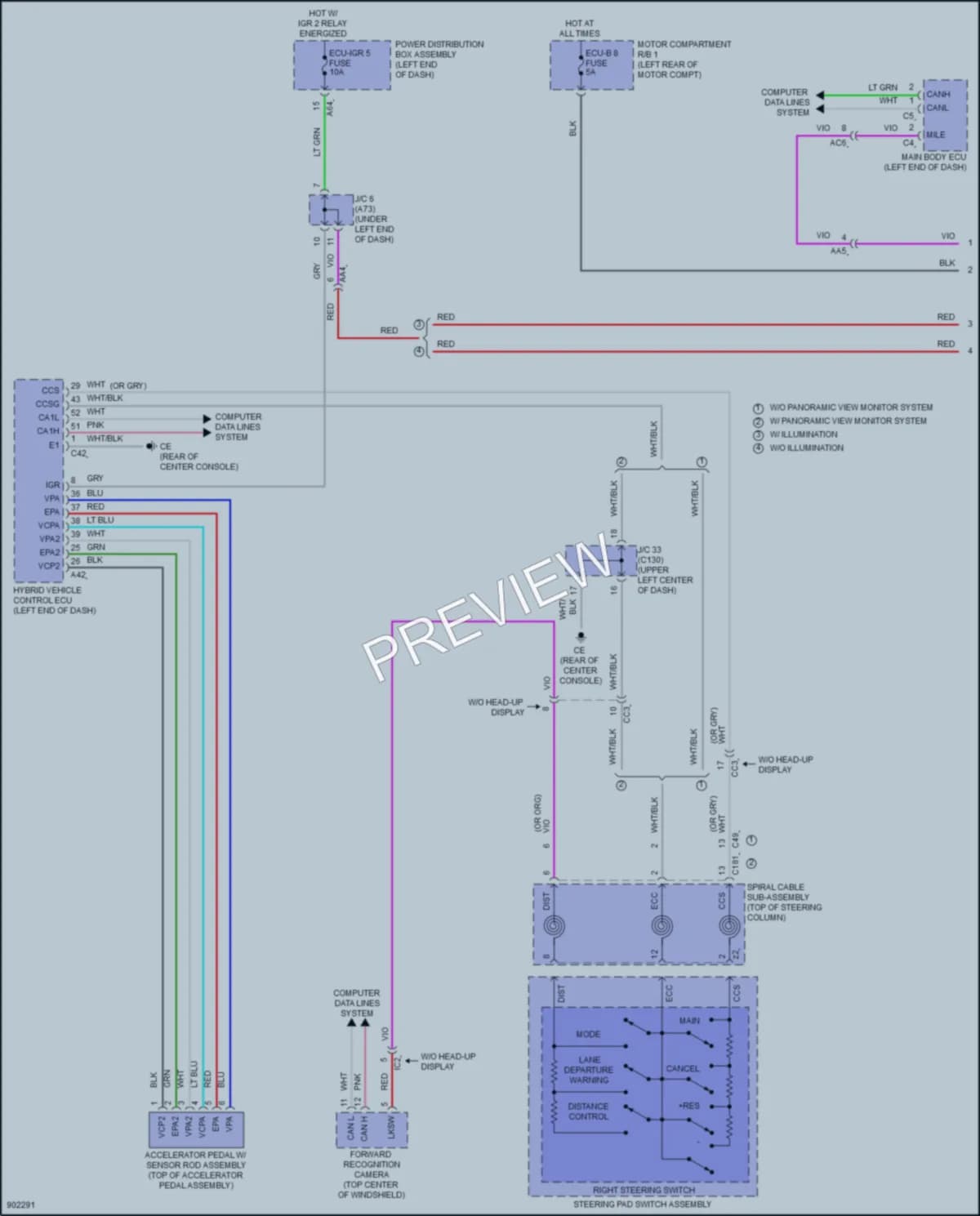 2024 Lexus RZ450e Cruise Control wiring diagram preview