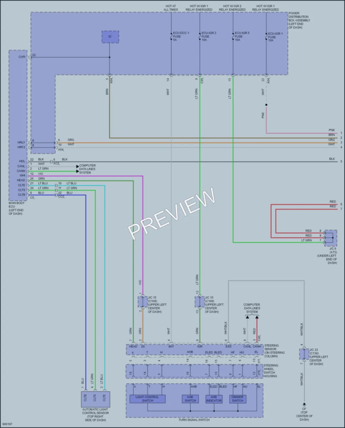 2024 Lexus RZ450e Headlights wiring diagram preview