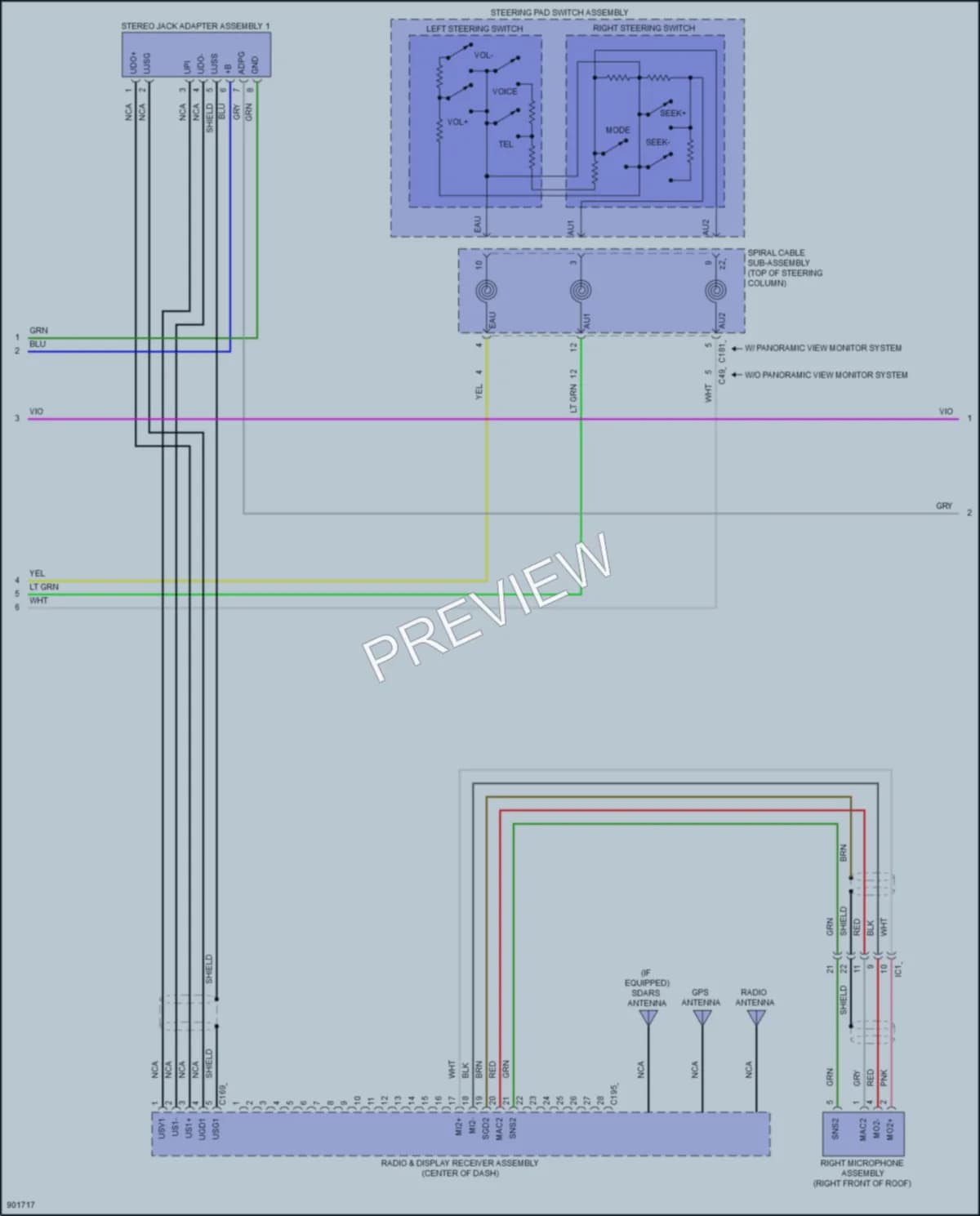2024 Lexus RZ450e Navigation wiring diagram preview