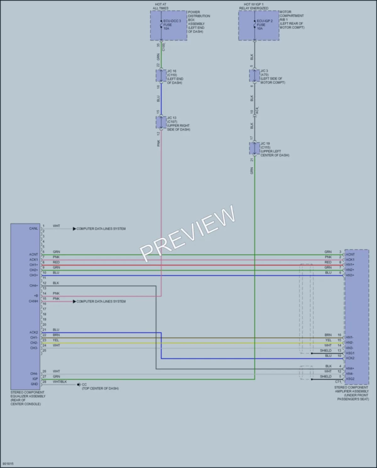 2024 Lexus RZ450e Radio wiring diagram preview