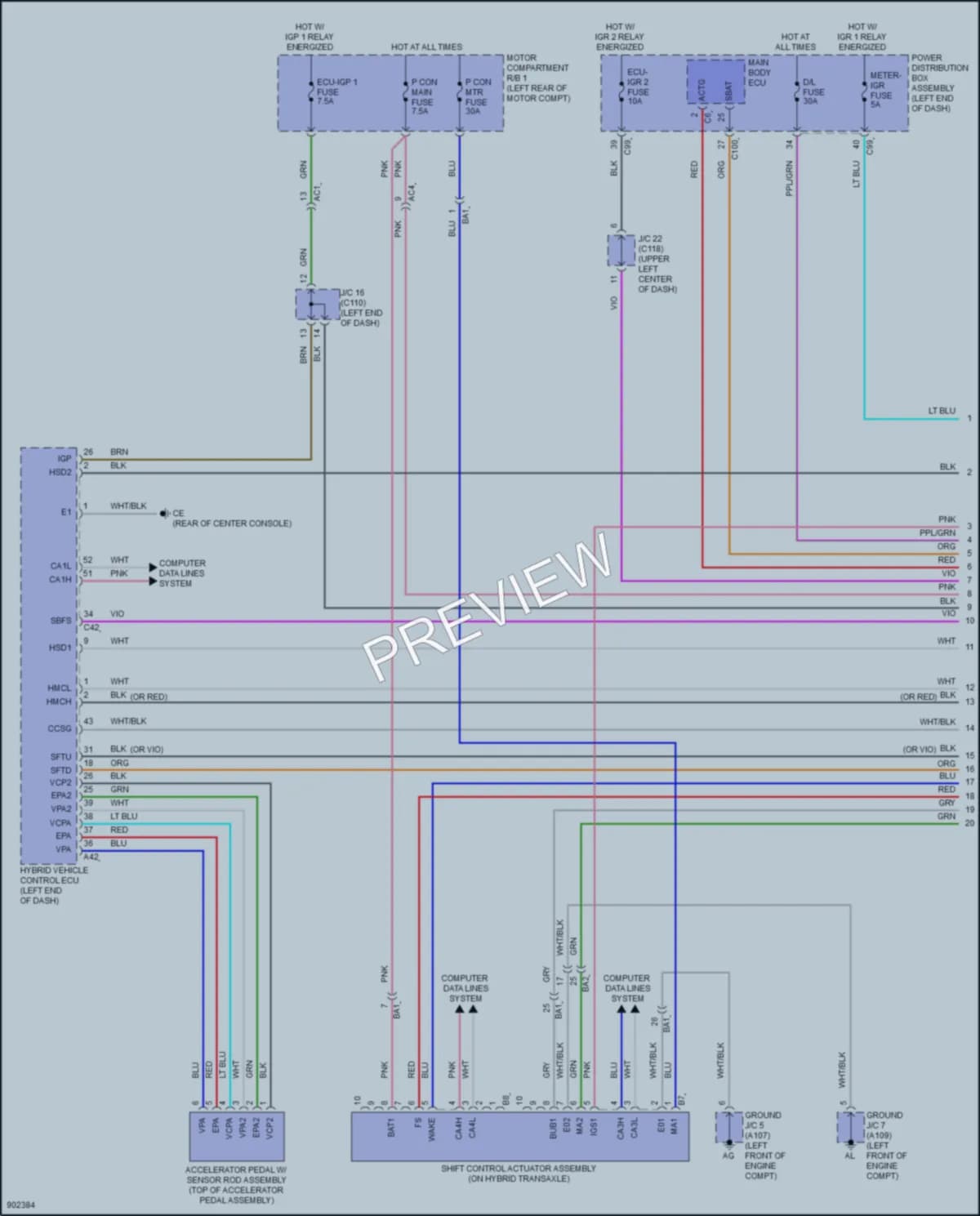 2024 Lexus RZ450e Transmission wiring diagram preview