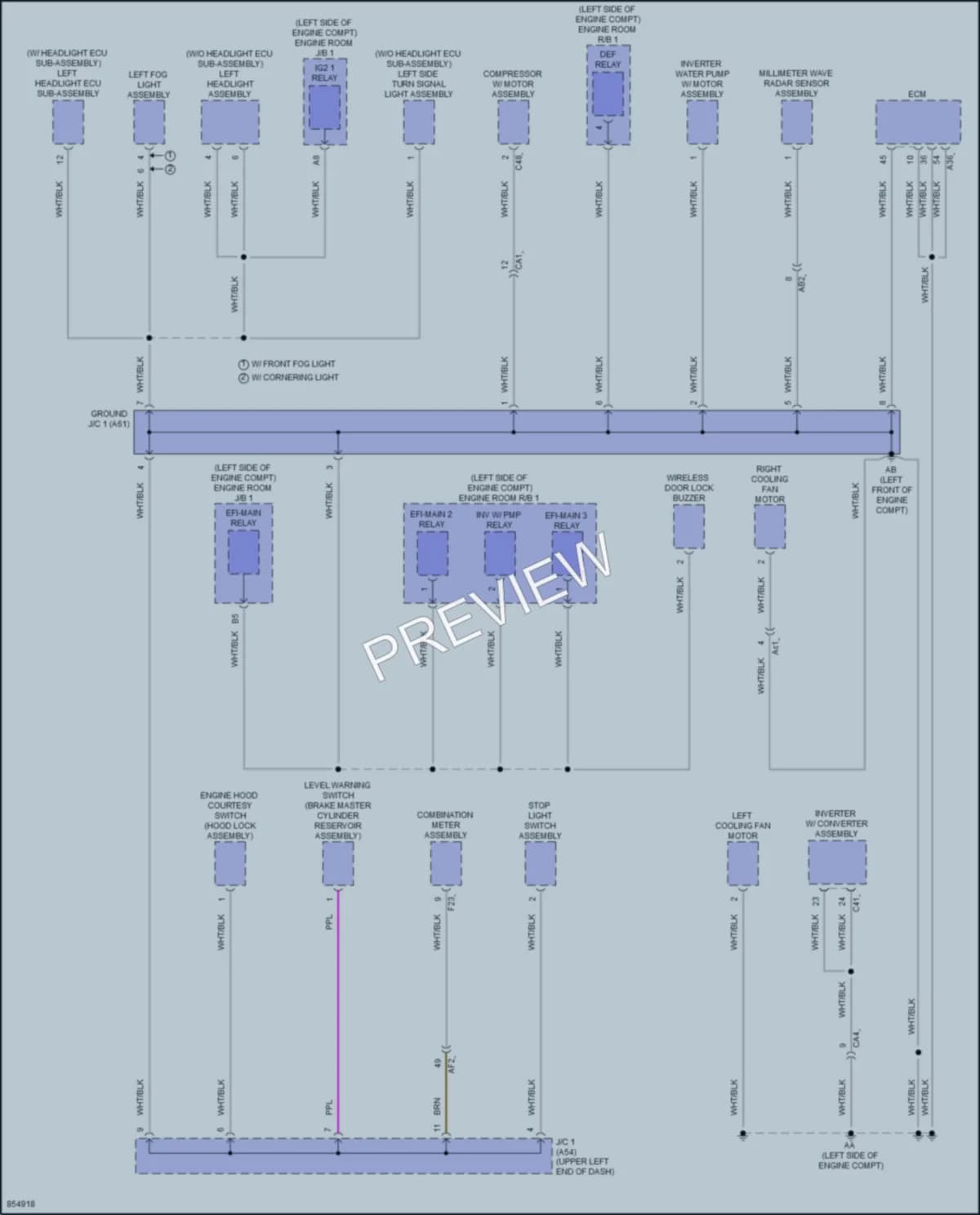 2024 Lexus UX250h Ground Distribution wiring diagram preview