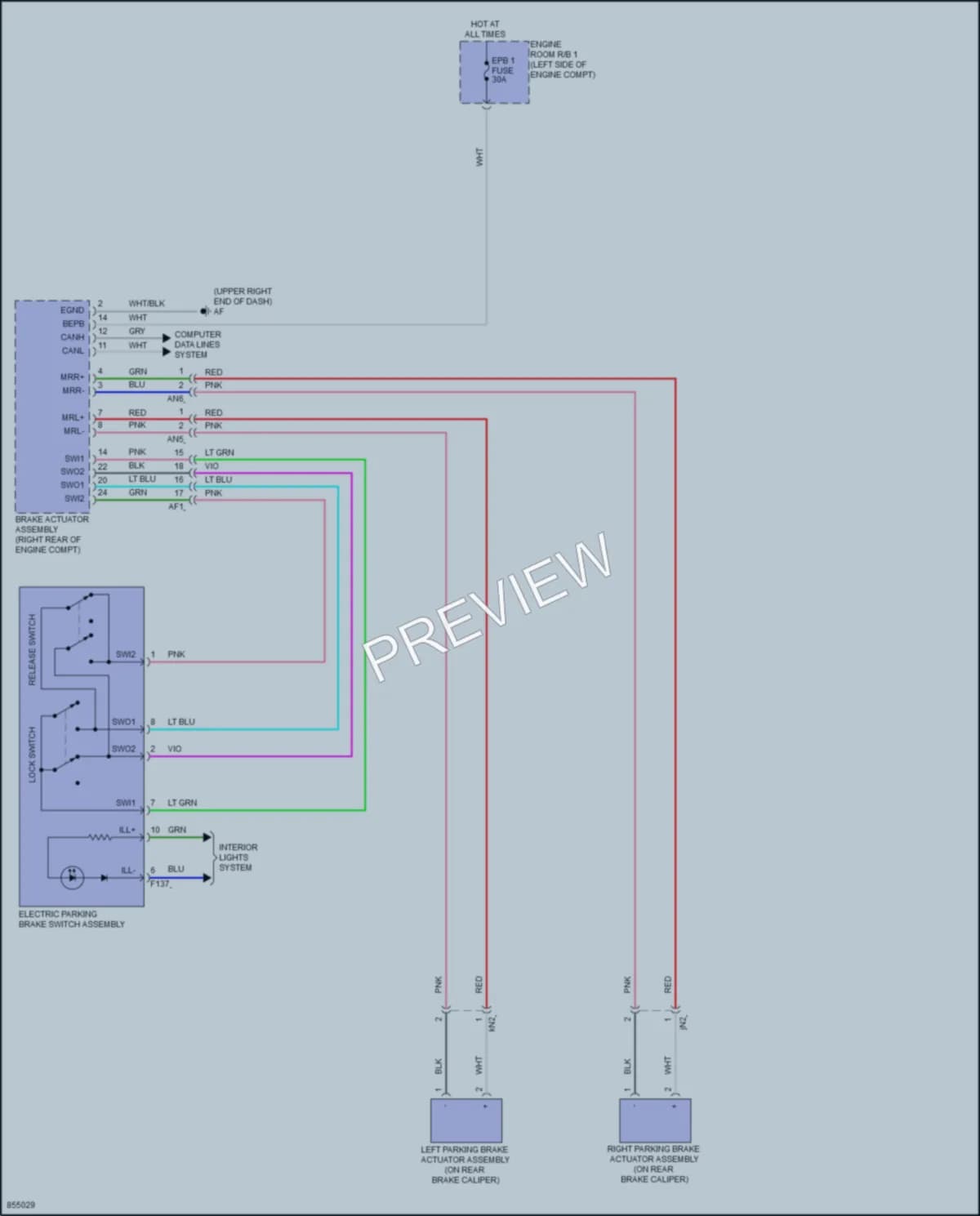 2024 Lexus UX250h Shift Interlock wiring diagram preview