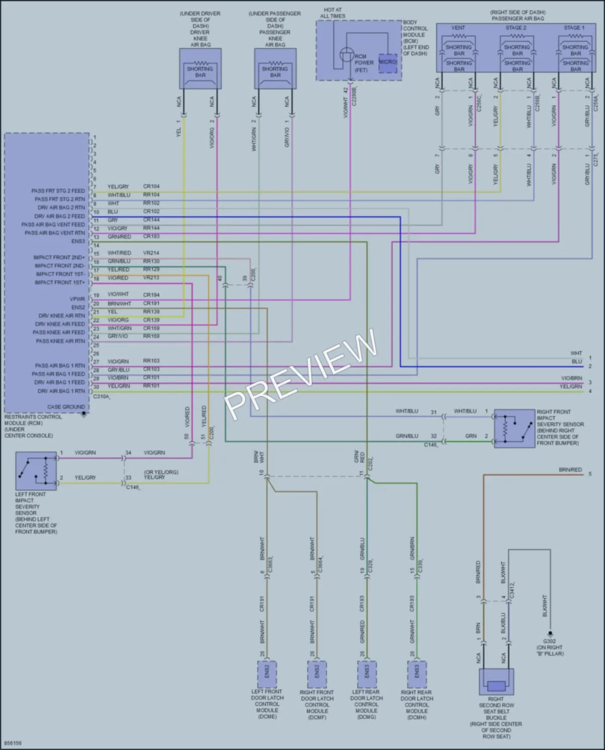 2024 Lincoln Aviator Supplemental Restraints wiring diagram preview