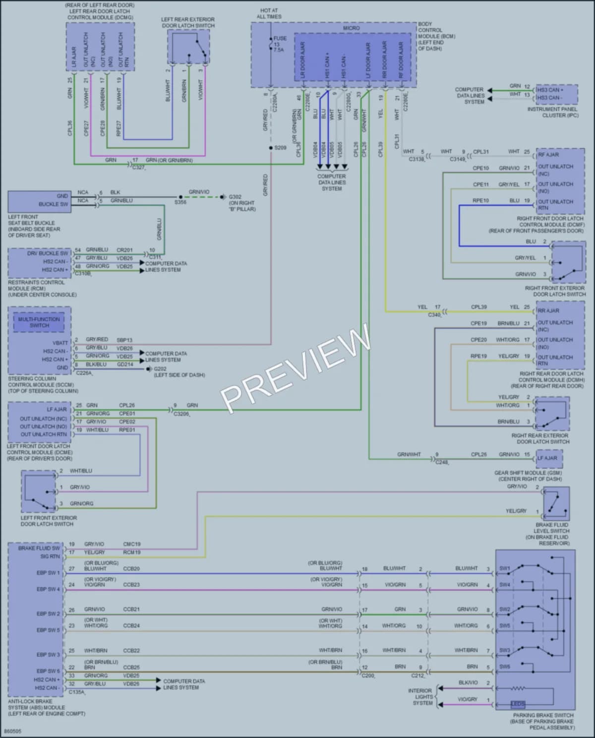 2024 Lincoln Aviator Warning Systems wiring diagram preview