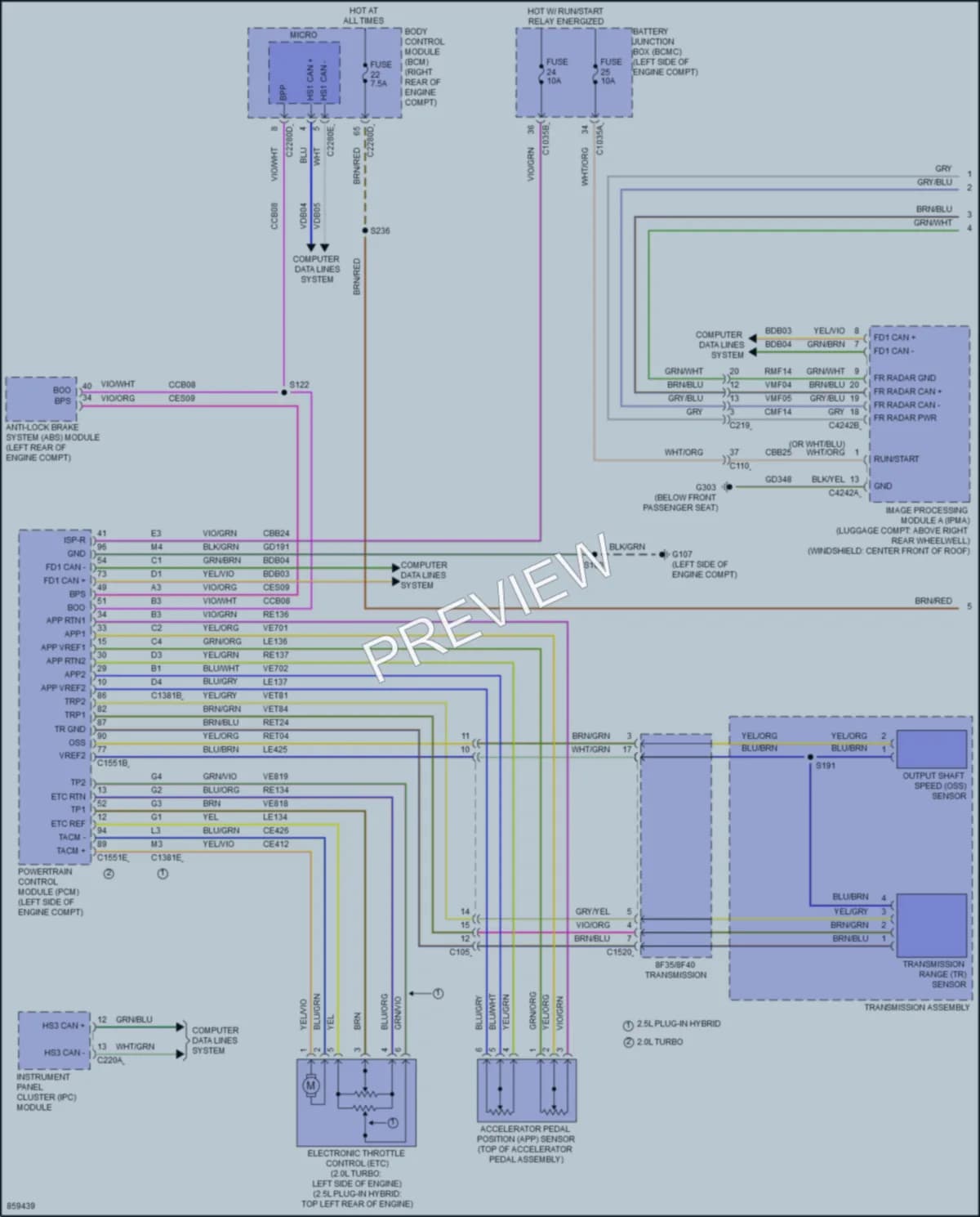 2024 Lincoln Corsair Cruise Control wiring diagram preview