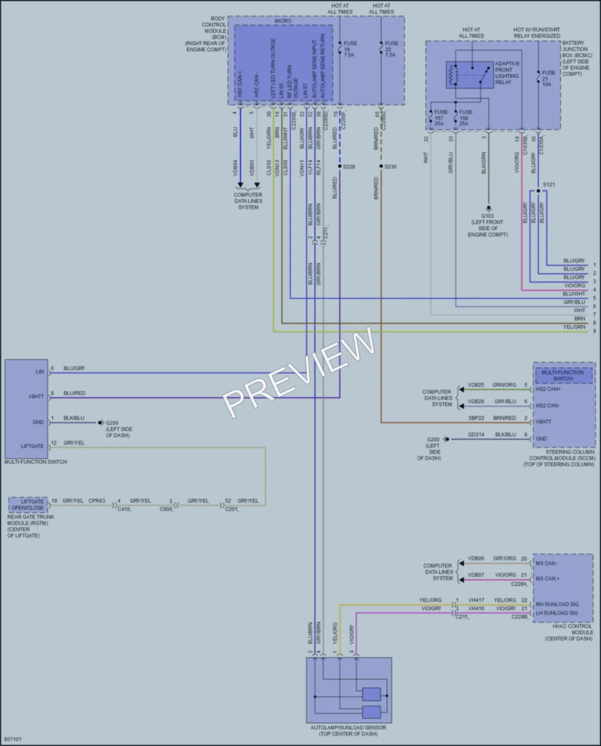 2024 Lincoln Corsair Headlights wiring diagram preview