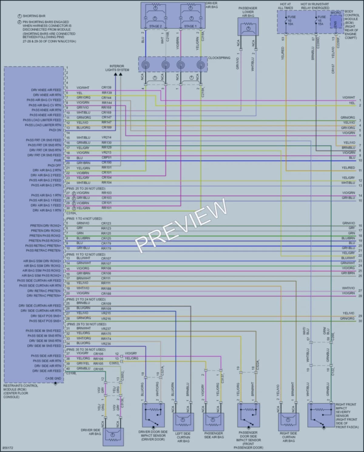 2024 Lincoln Corsair Supplemental Restraints wiring diagram preview