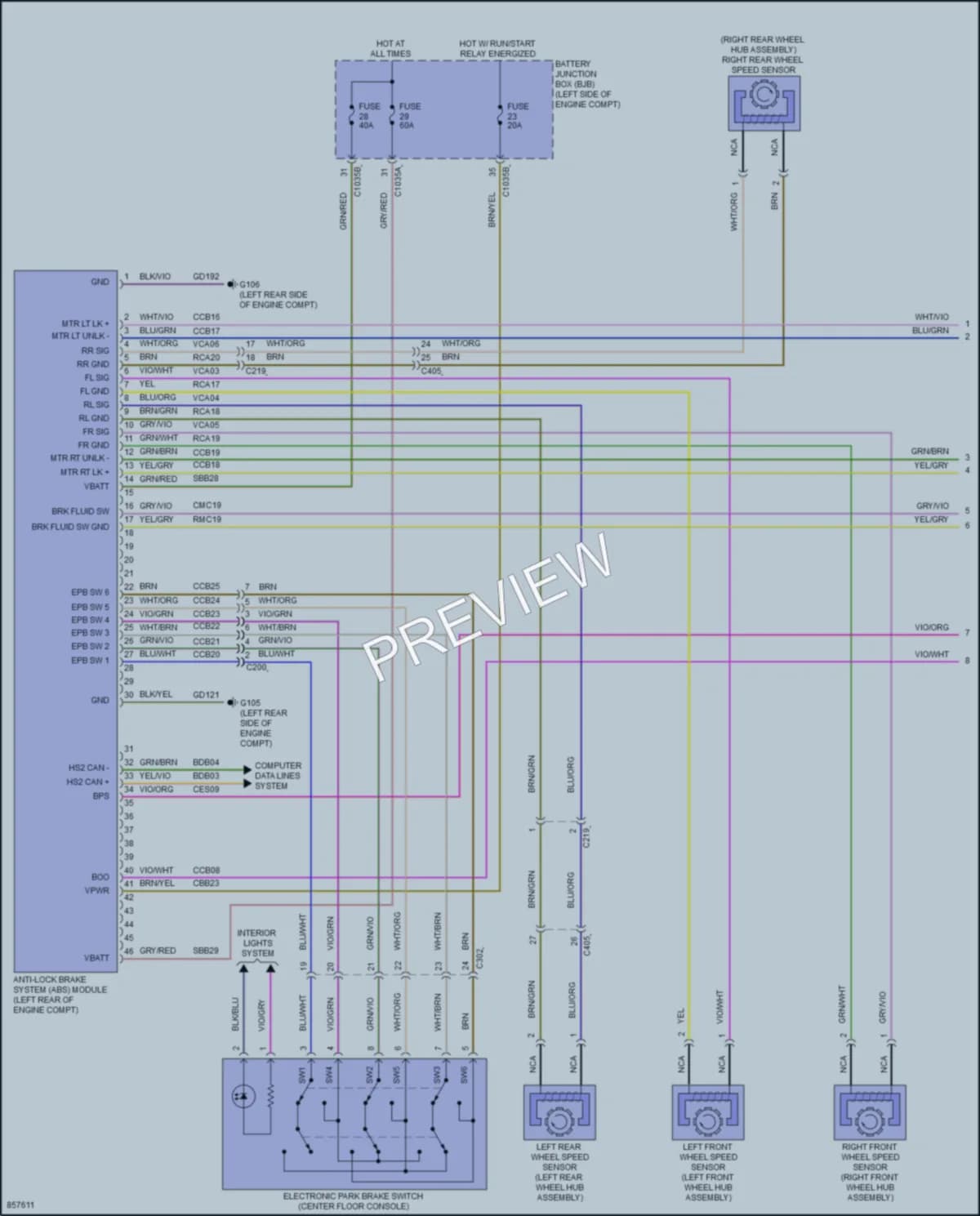 2024 Lincoln CorsairPlugIn Anti Lock Brakes wiring diagram preview