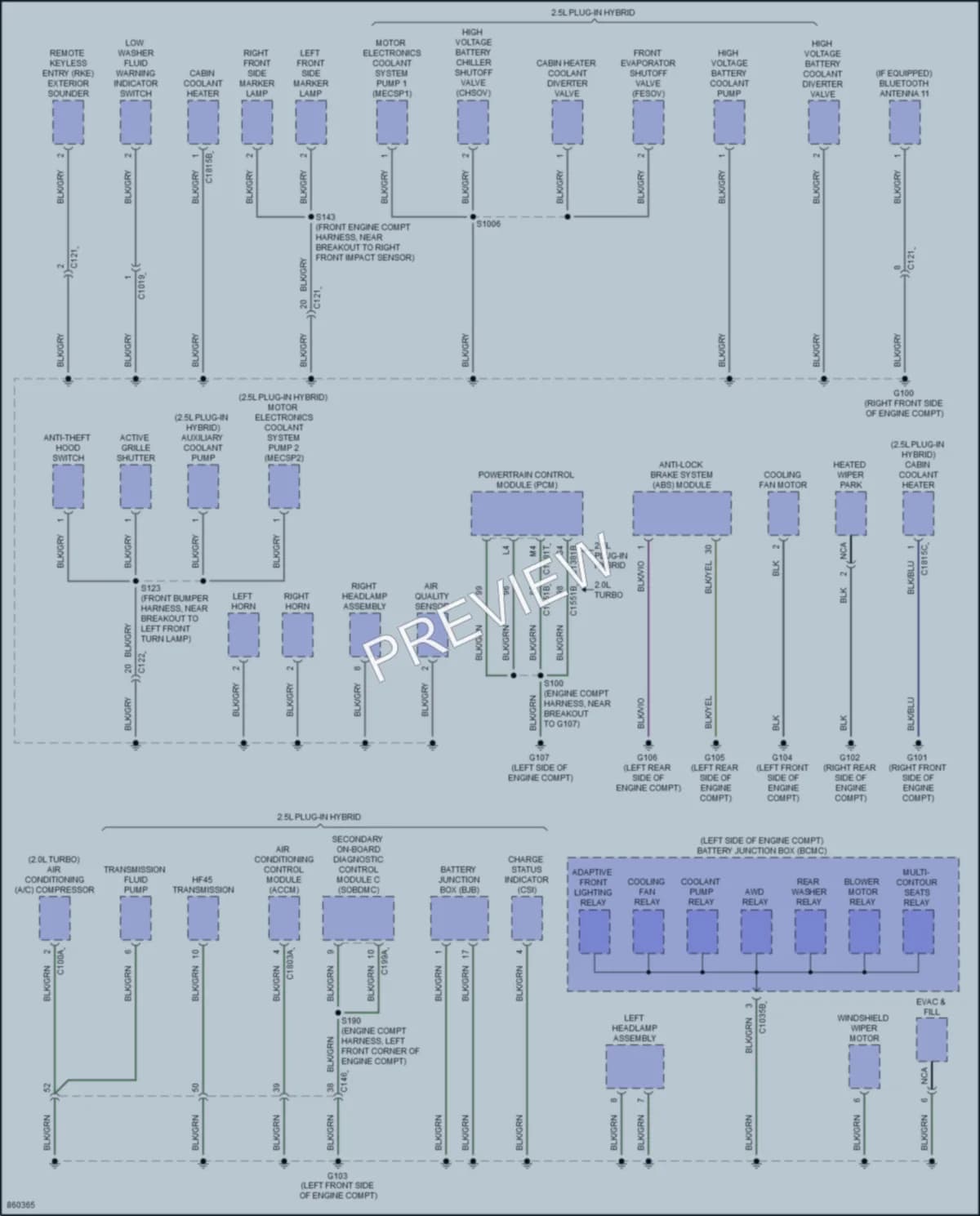 2024 Lincoln CorsairPlugIn Ground Distribution wiring diagram preview