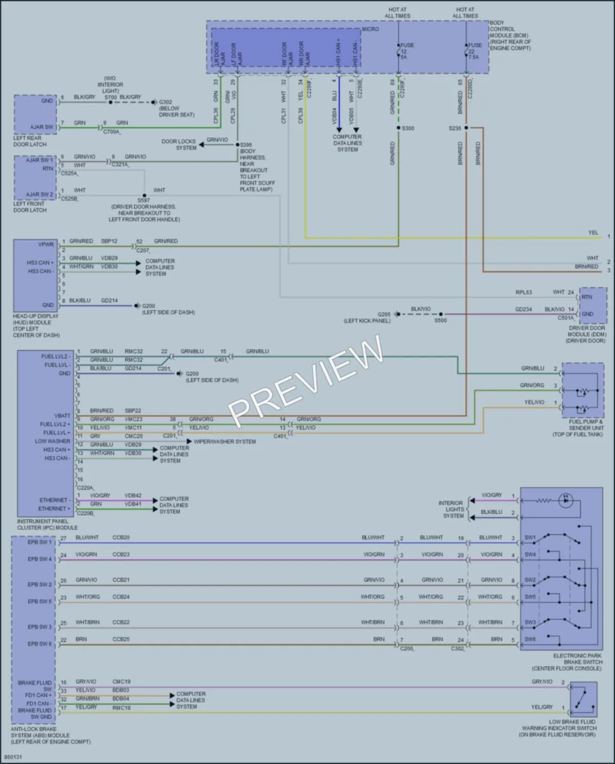 2024 Lincoln CorsairPlugIn Instrument Cluster wiring diagram preview