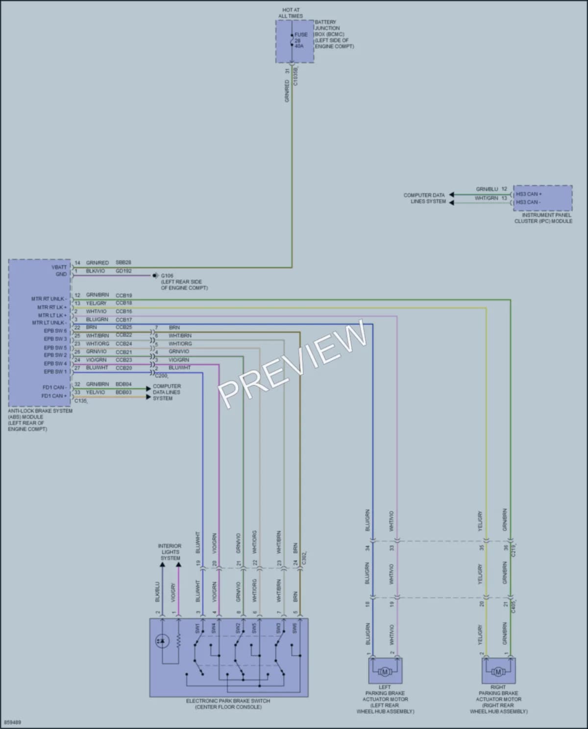 2024 Lincoln CorsairPlugIn Shift Interlock wiring diagram preview