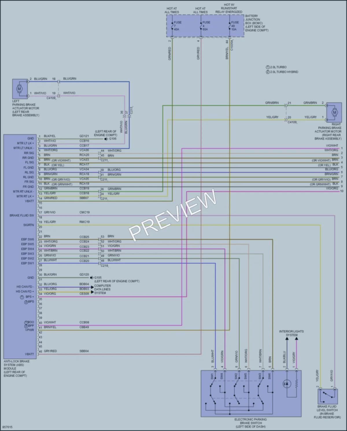 2024 Lincoln Nautilus Anti Lock Brakes wiring diagram preview