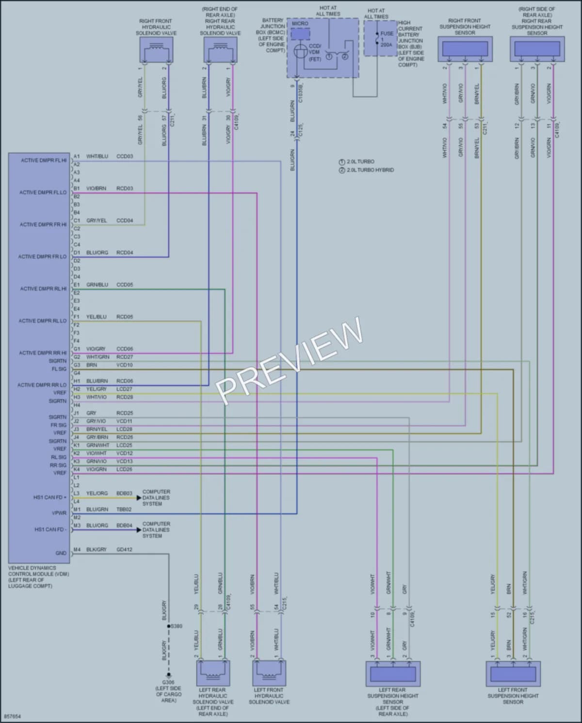 2024 Lincoln Nautilus Electronic Suspension wiring diagram preview