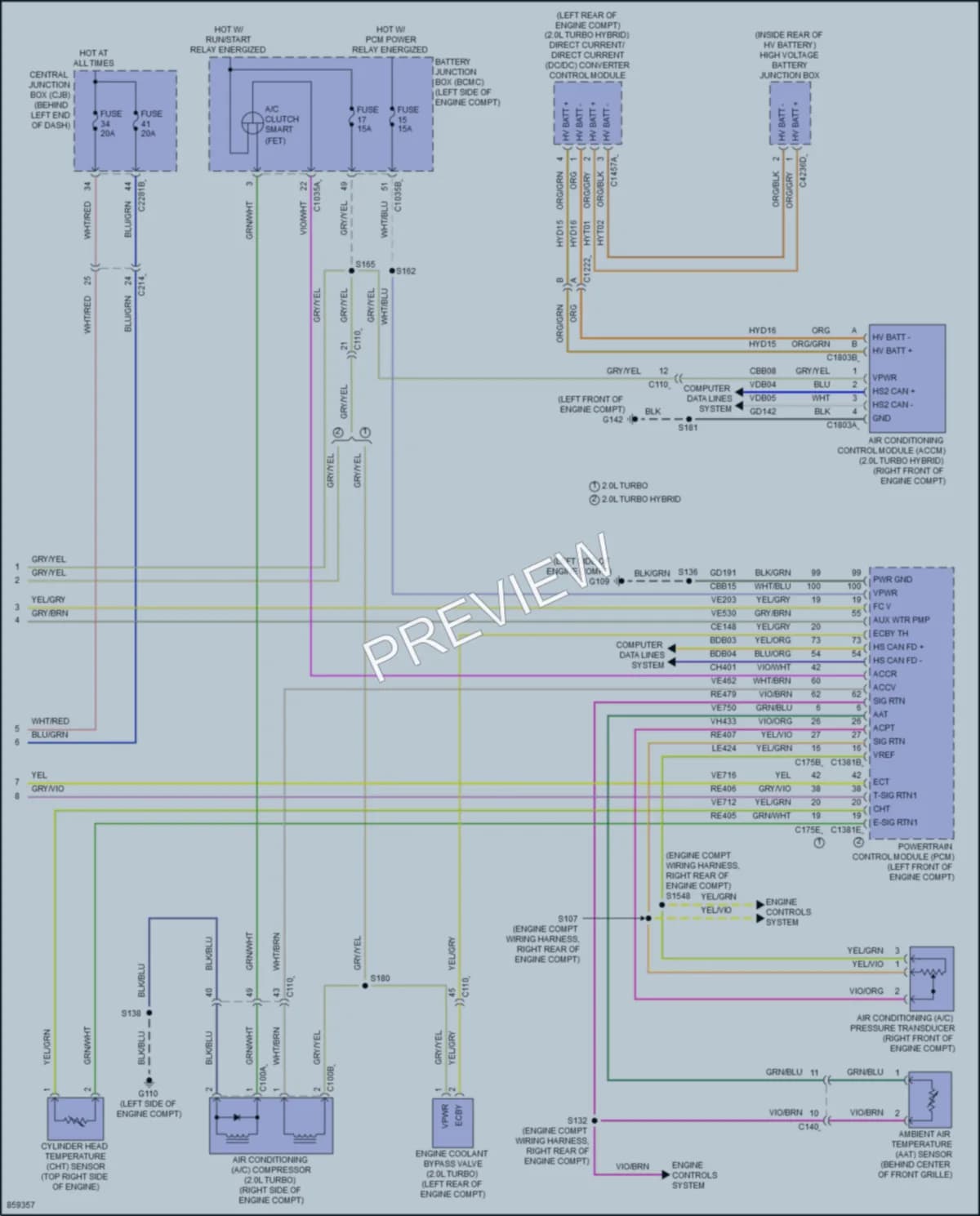 2024 Lincoln NautilusHybrid Air Conditioning wiring diagram preview