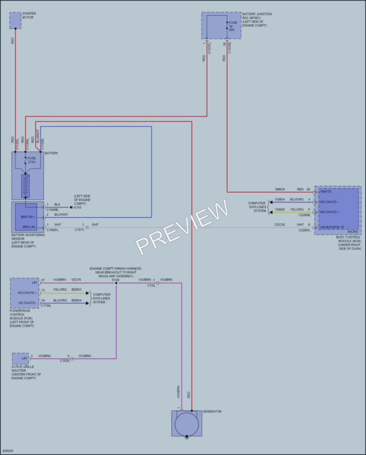 2024 Lincoln NautilusHybrid Starting Charging wiring diagram preview
