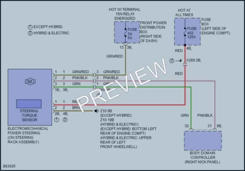 2024 MINI Cooper Electronic Power Steering wiring diagram preview