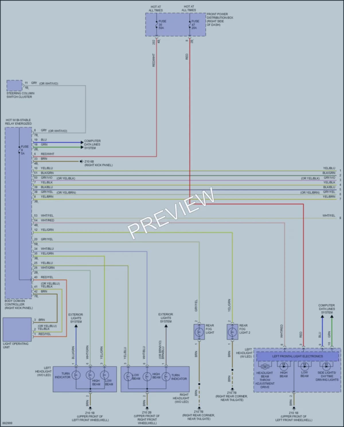 2024 MINI CooperClubman Headlights wiring diagram preview