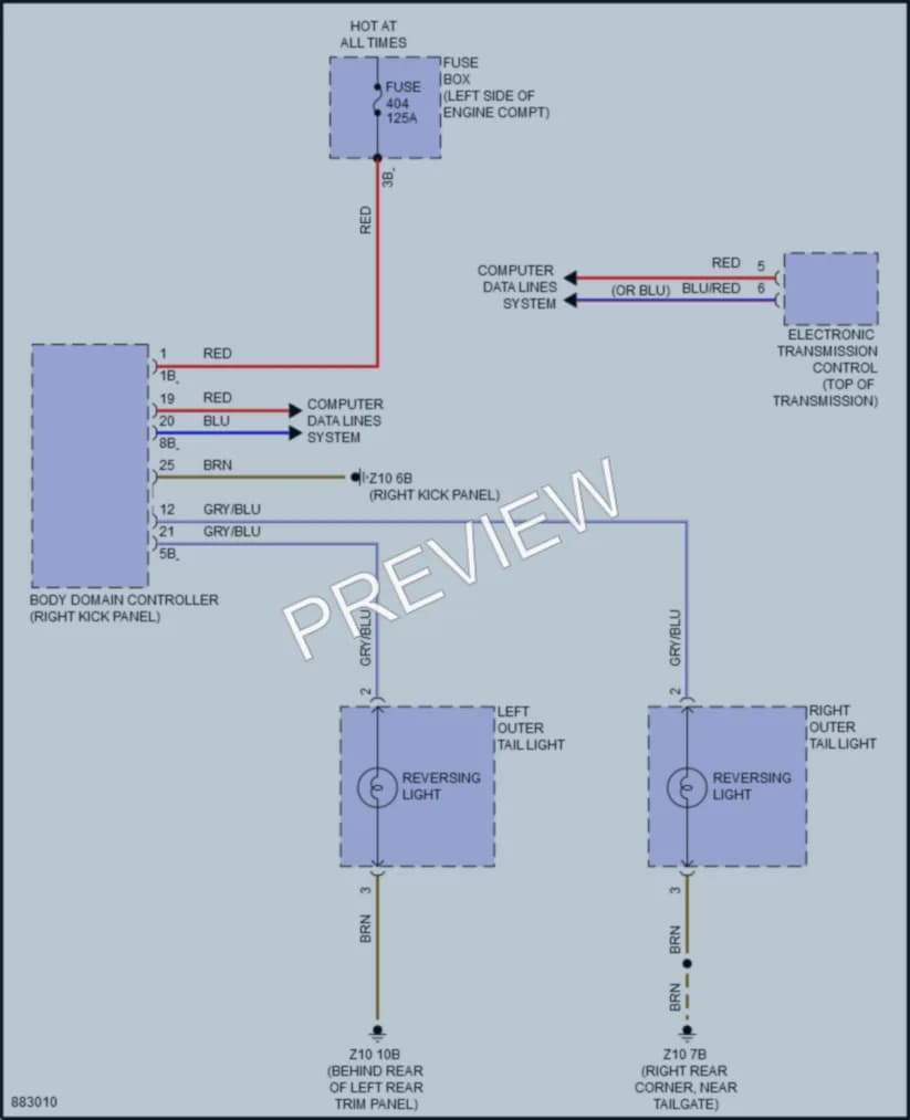 2024 MINI CooperCountryman Exterior Lights wiring diagram preview