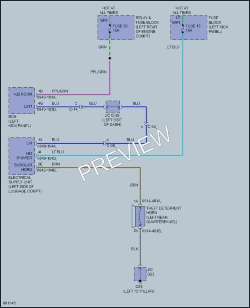 2024 Mazda 3 Anti Theft Wiring Diagrams protected preview