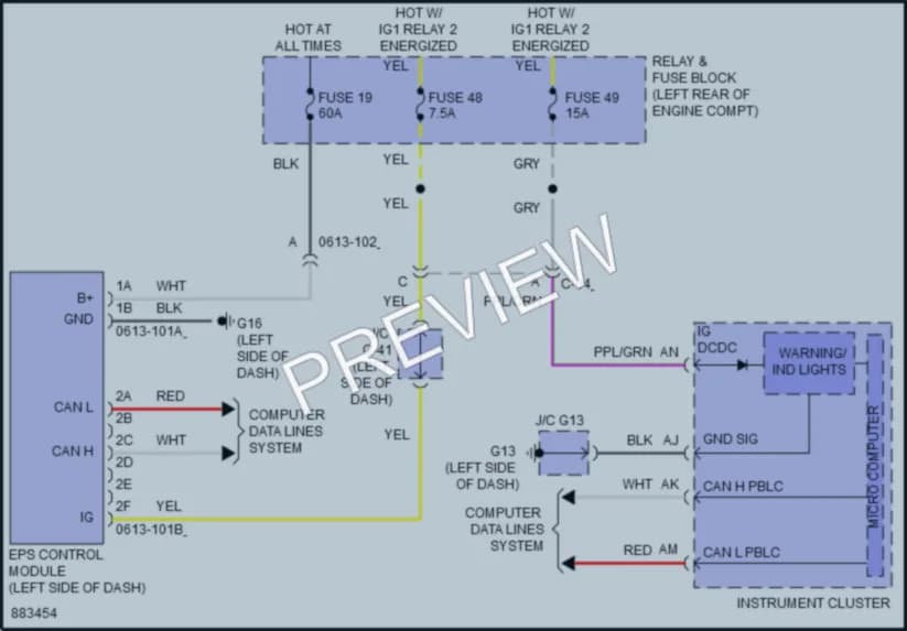 2024 Mazda 3 Electronic Power Steering wiring diagram preview