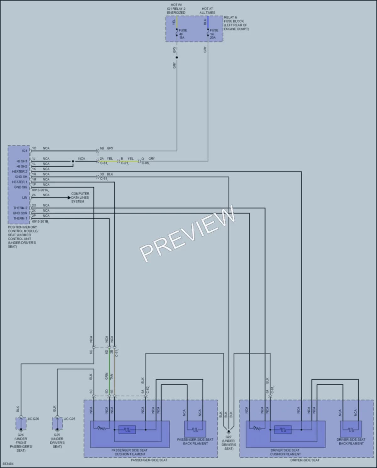 2024 Mazda 3 Power Seats wiring diagram preview