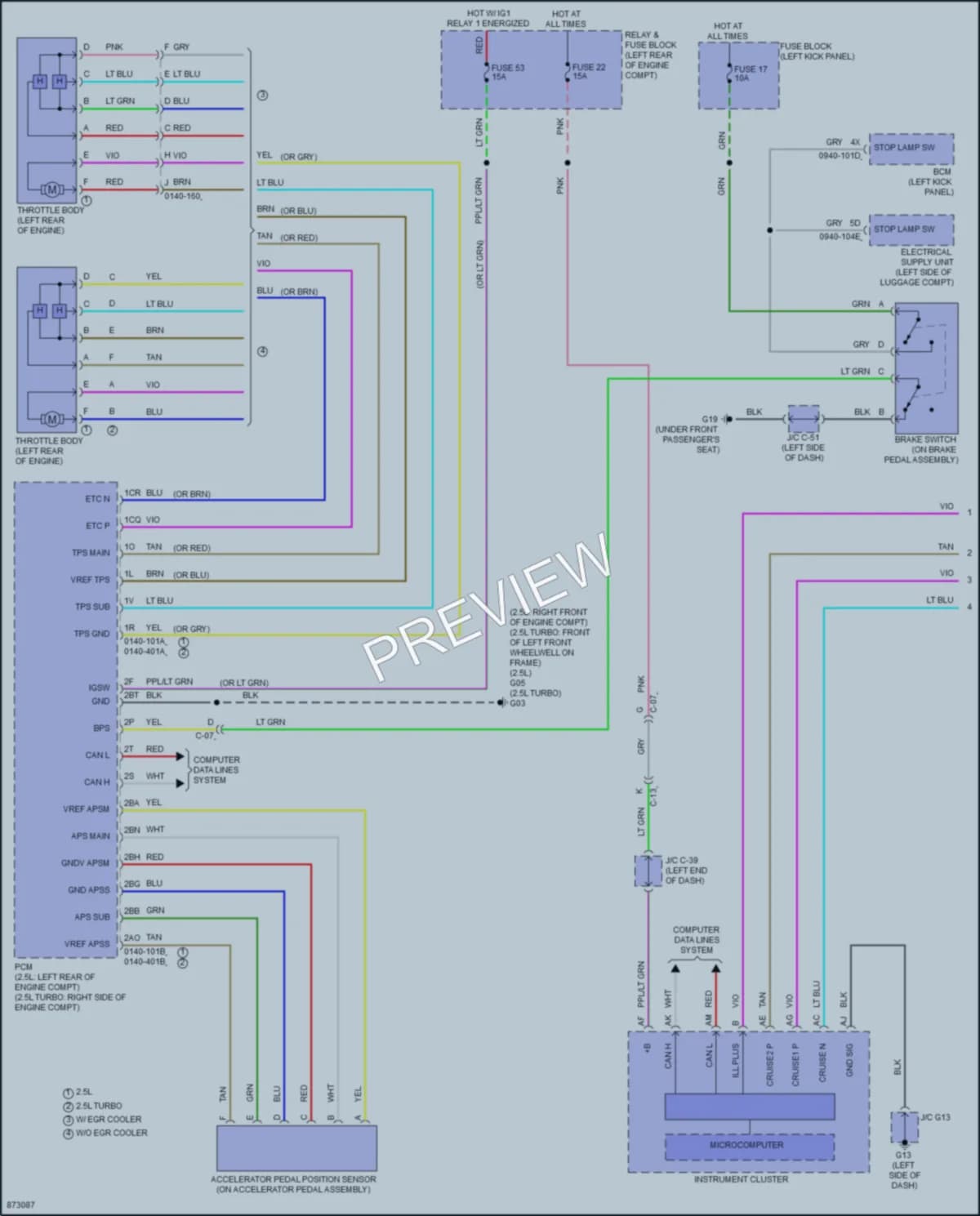 2024 Mazda CX30 Cruise Control wiring diagram preview