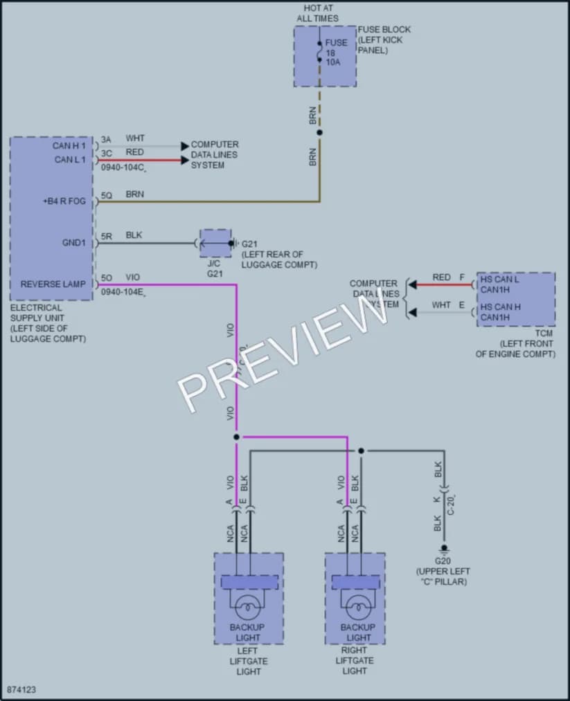 2024 Mazda CX30 Exterior Lights wiring diagram preview