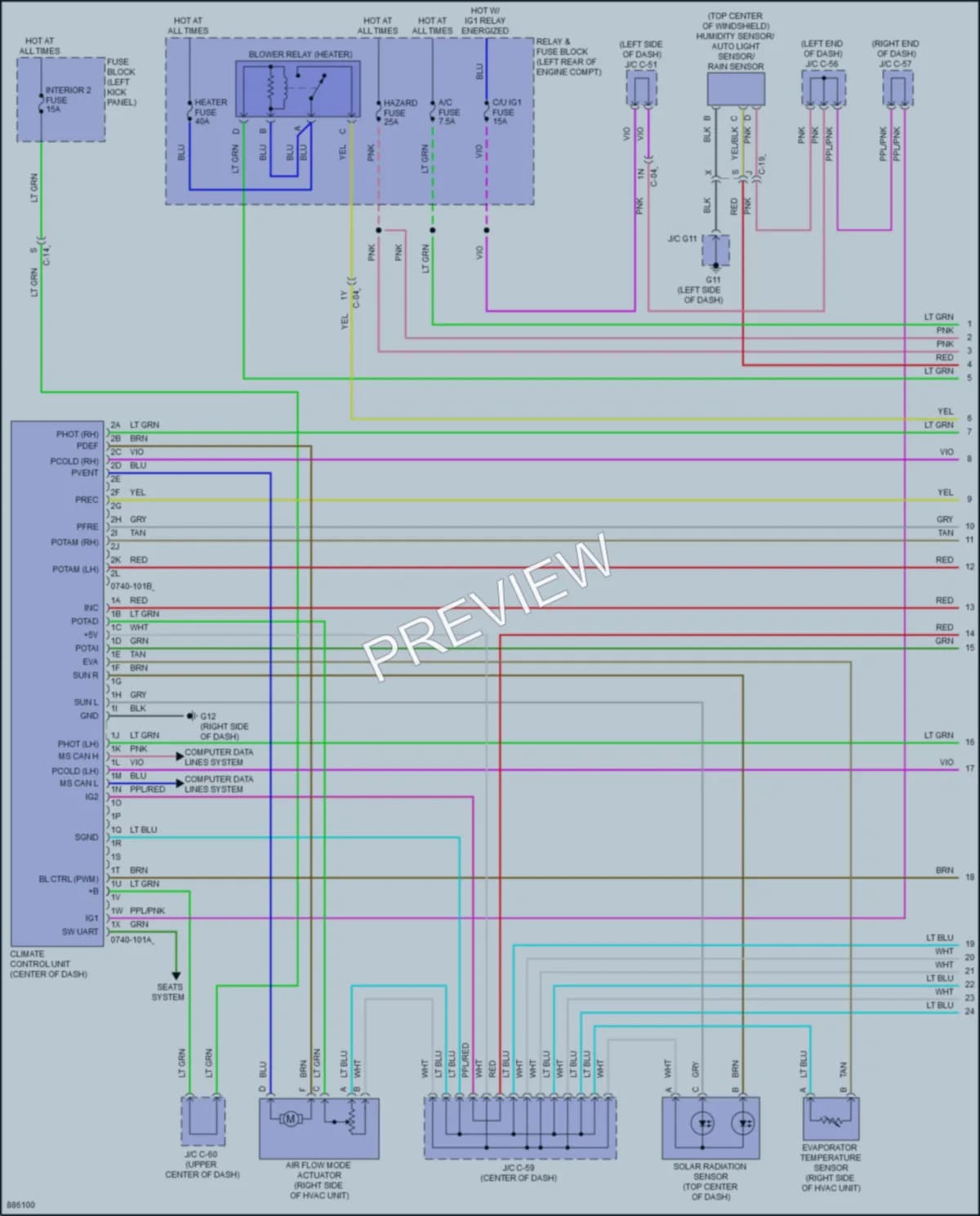 2024 Mazda CX5 Air Conditioning wiring diagram preview