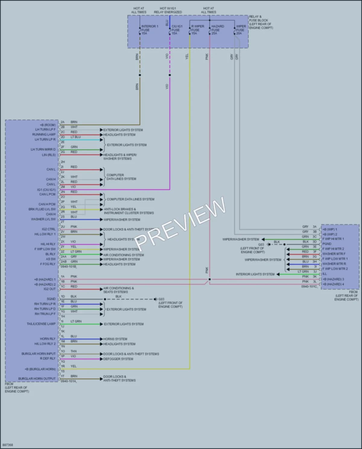 2024 Mazda CX5 Body Control Modules wiring diagram preview