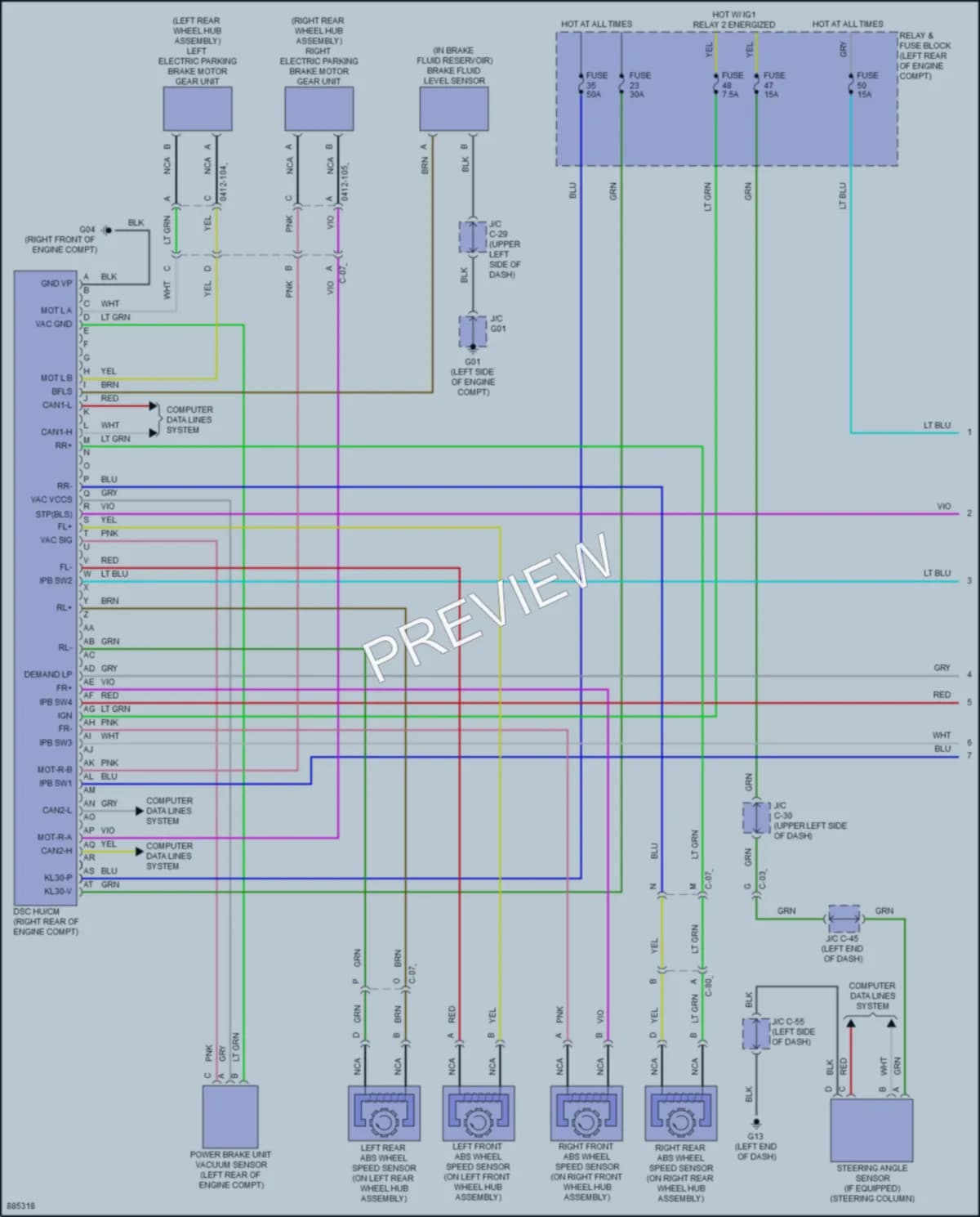 2024 Mazda CX50 Anti Lock Brakes wiring diagram preview